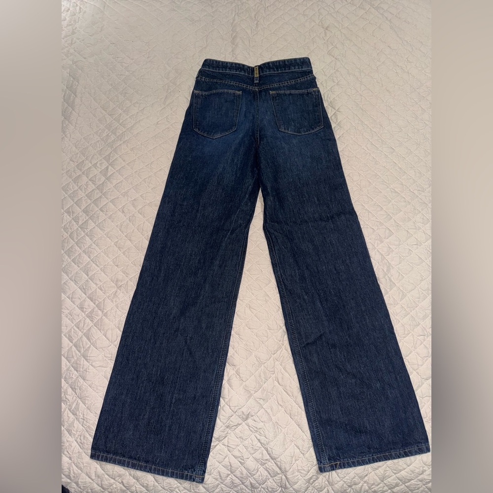 Ariat Ultra High Rise Tomboy Wide leg Blue Denim Jeans 25 - Picture 2 of 5